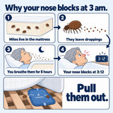 Why your nose blocks at 3 am: mites live in the mattress, leave droppings, you breathe them for 8 hours, your nose blocks. Pull them out